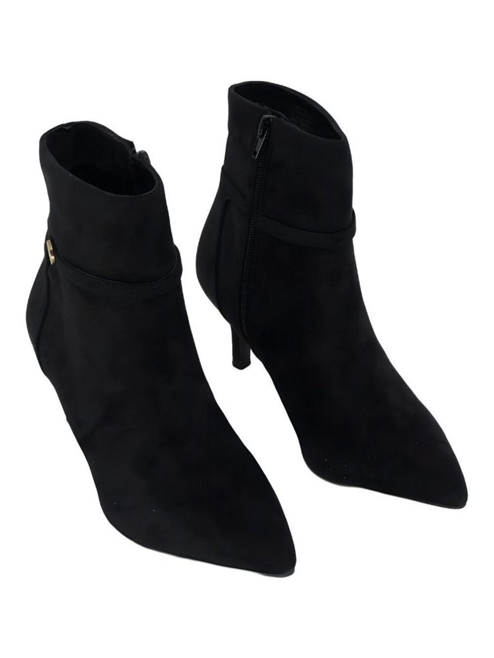 Giani Bernini Womens Caminna Pointy Toe Boot Black Microfiber Sz 6.5M